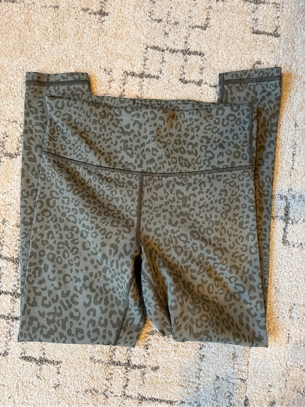 GAP Olive Green Leopard Print Leggings